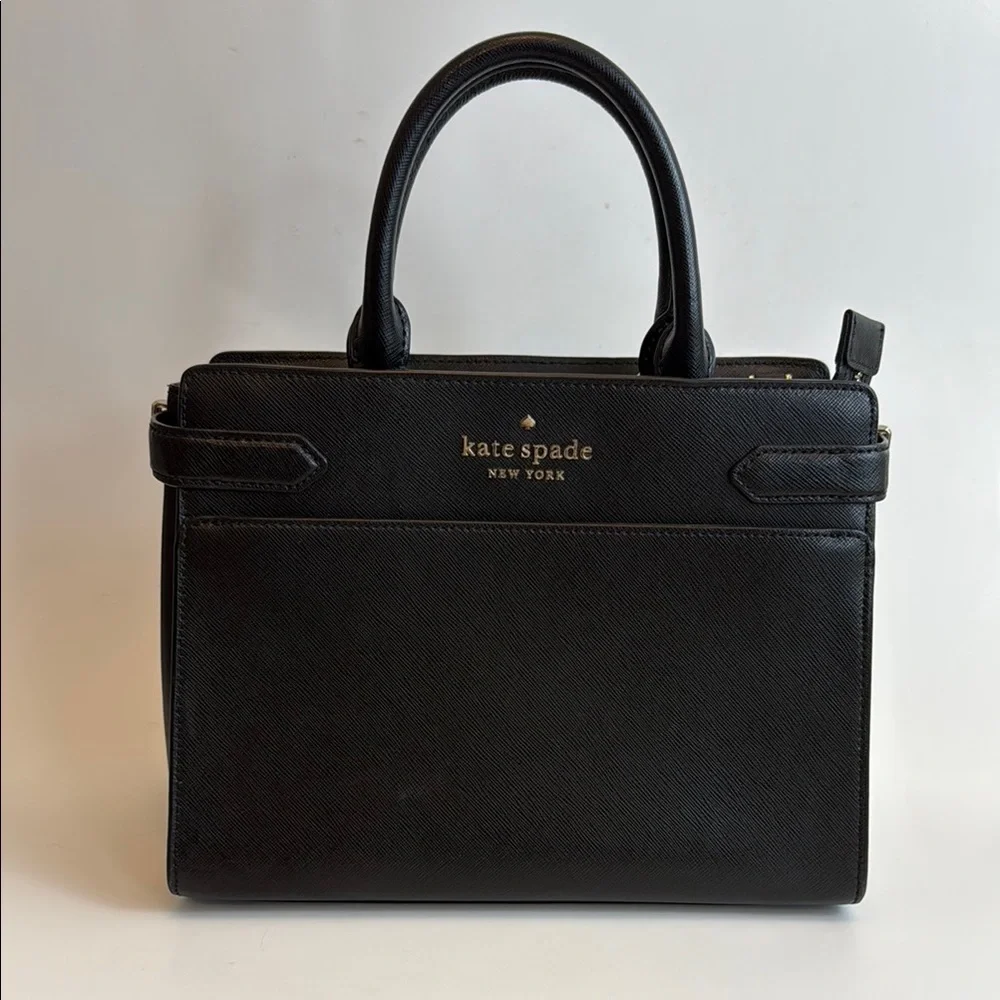Kate Spade Staci Medium Classic Black Satchel - Picture 1 of 12
